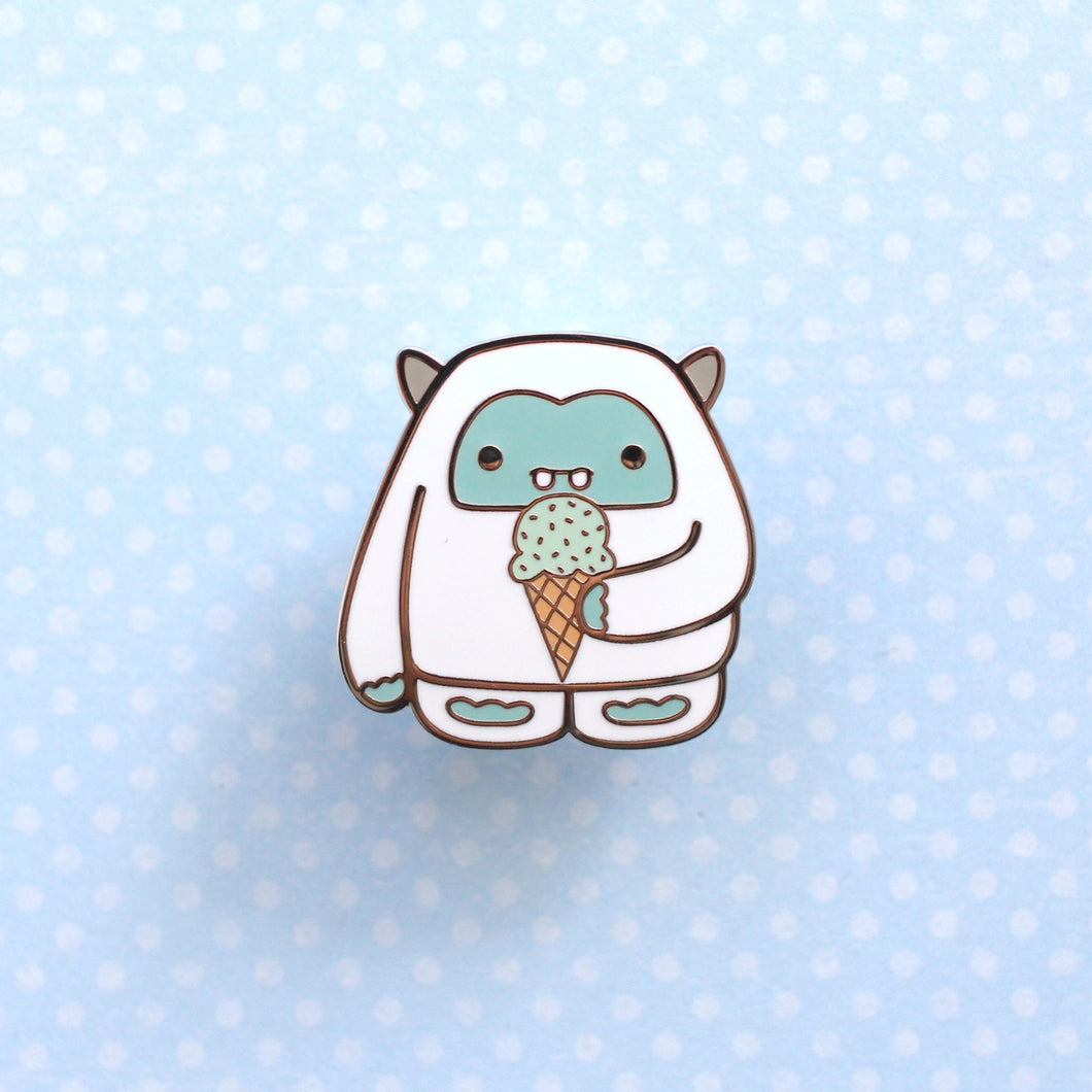 Yeti With Mint Ice Cream Pin