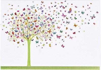 Tree of Butterflies Note Cards