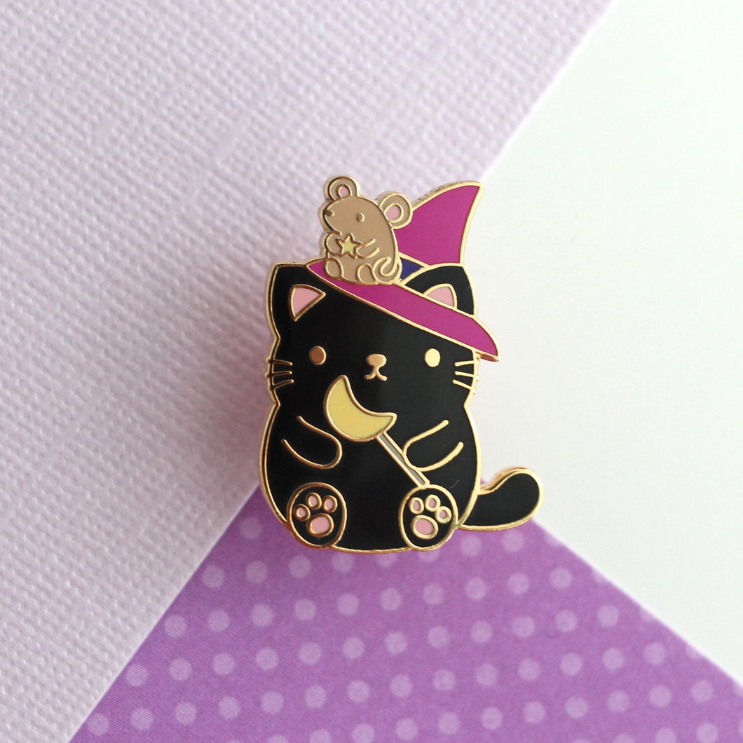 Halloween Black Cat Pin