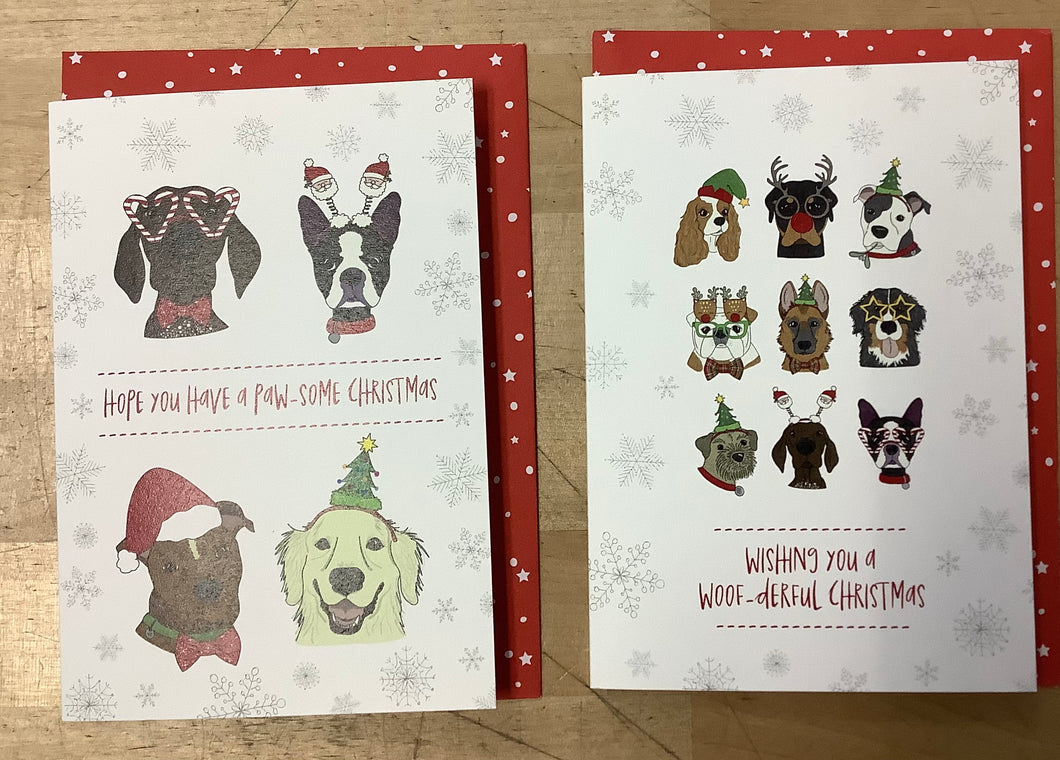 Christmas Dogs Cards