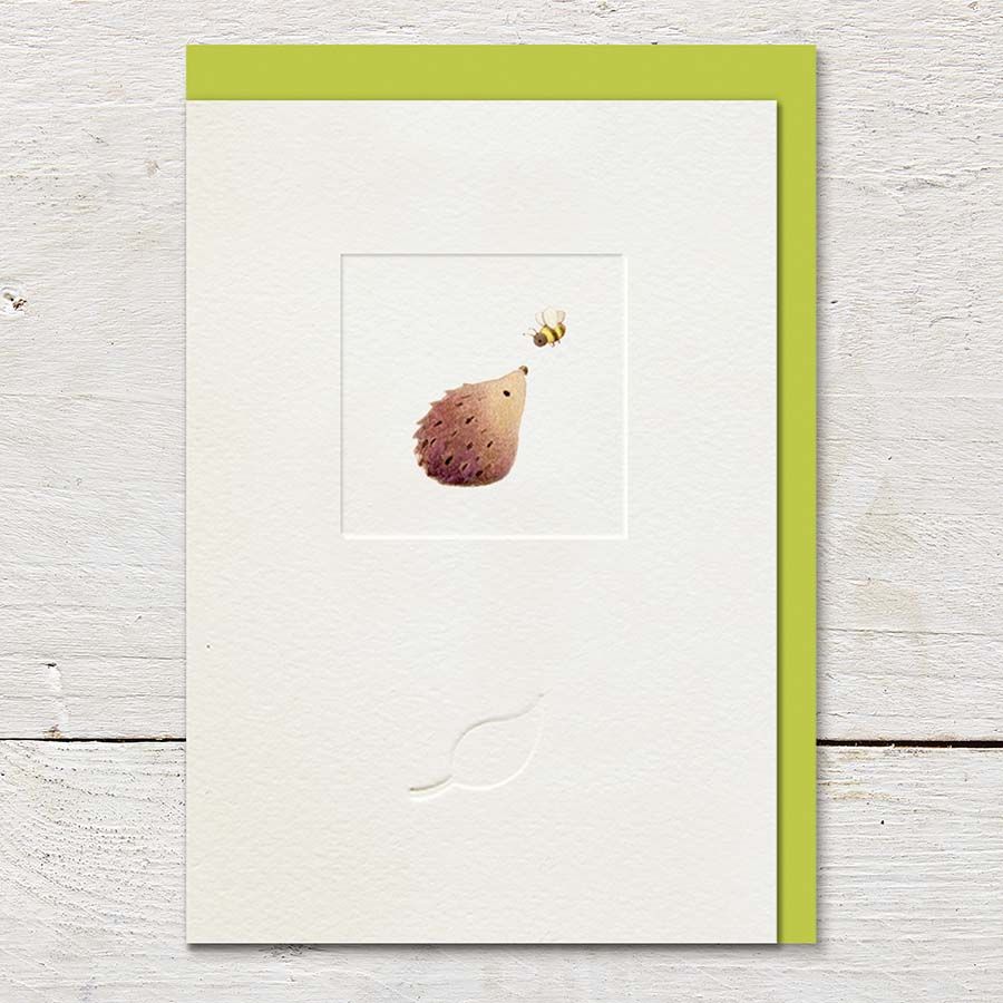 Hedgehog With Bee Card